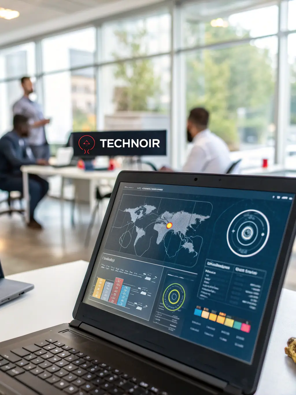 A futuristic interface displaying real-time threat detection and network monitoring, emphasizing advanced cybersecurity technology.